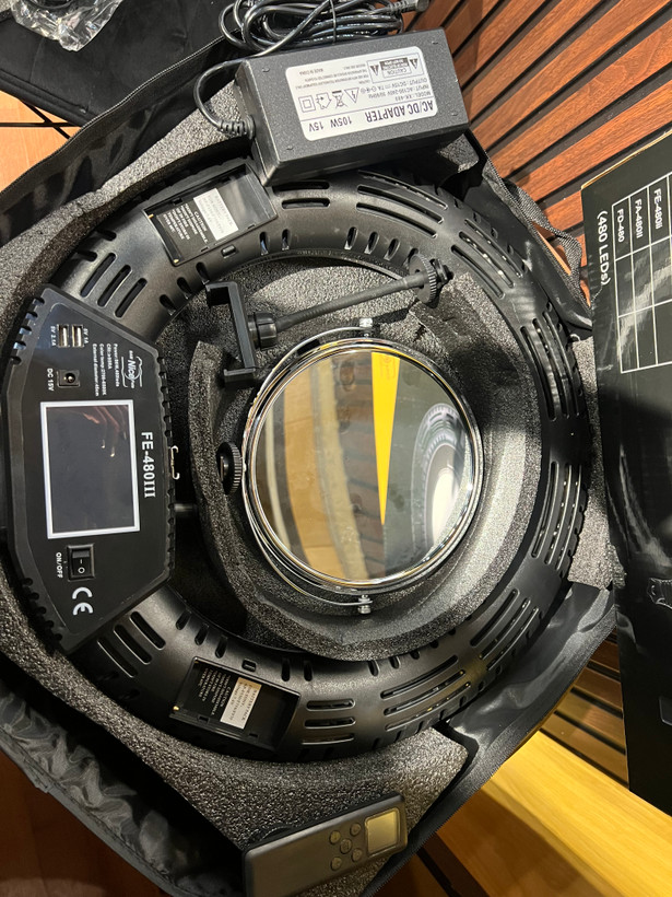 رینگ لایت FE480 نایس فوتو Nice Foto 100W پک کامل با آینه، کیف و پایه حرفهای