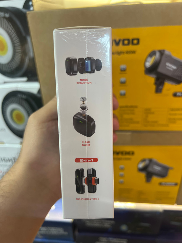 میکروفون بیسیم Jmary MW-21 دو نفره | نویز کنسلینگ AI | برد 100 متر | تایپ C و آیفون