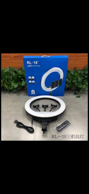 رینگ لایت RL-18 اورجینال ۹۶ وات + پایه ایستاده + ریموت + کیف حمل